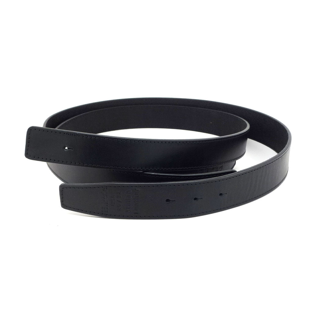 H. Perle Black Hermann Oak Bridle Leather Strap  - 32mm